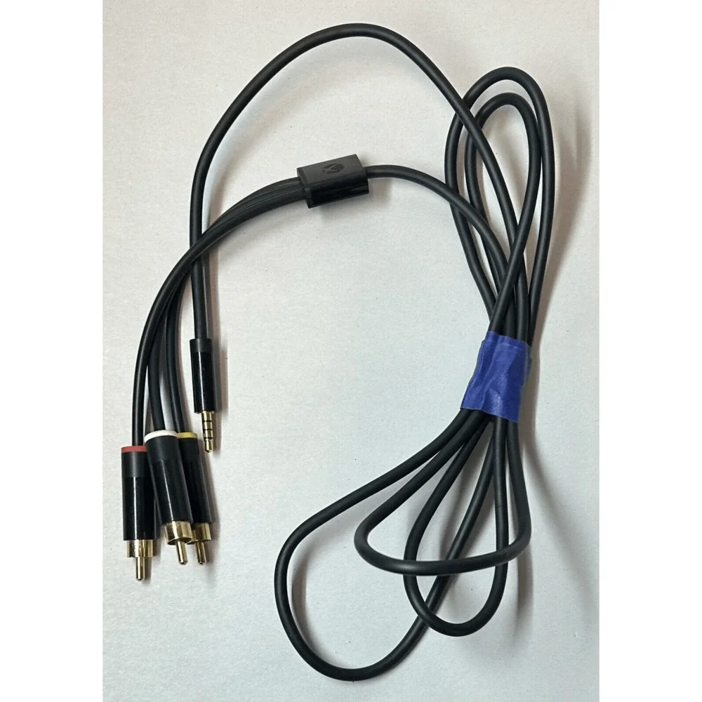 XBOX 360 AV Chord Authentic Microsoft Works Perfectly RCA Red Yellow White